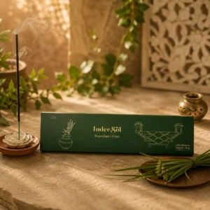 Rajasthani Khus Incense Sticks – Authentic Cooling Earthy Aromatherapy - 20 Sticks