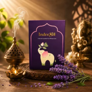 Celestial Lavender Tulsi Dhoop Cones | Pure Organic Lavender for Meditation & Yoga - 25 Cones